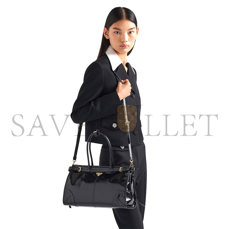 PRADA BONNIE LARGE LEATHER HANDBAG 1BA433 (38*24*12cm) PRADA BONNIE LARGE LEATHER HANDBAG 1BA433 (38*24*12cm)